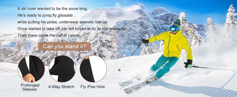 Мужское термобельё SIMIYA с флисом, комплект-верх+низ, чёрный/серый XL