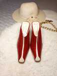 Katorza International sapato mule vermelho e branco
