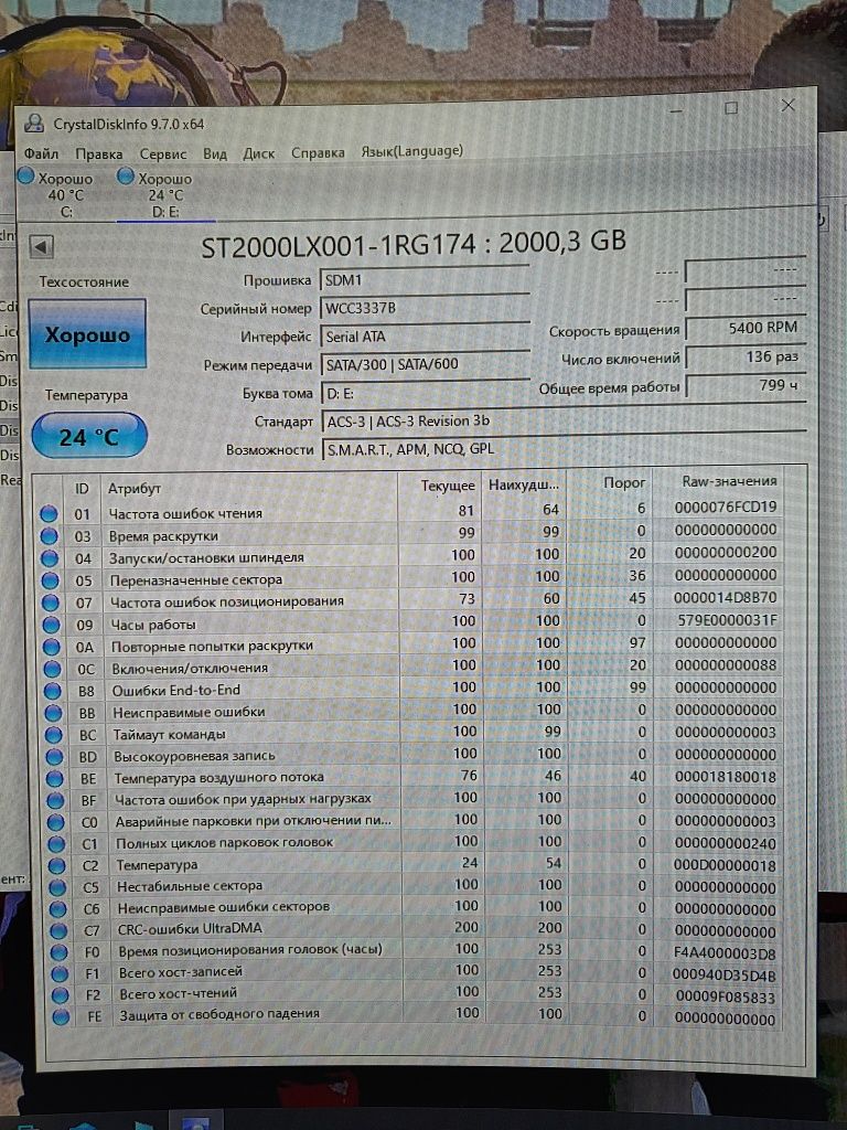 HDD SSHD 1Tb 2Tb WD Seagate Toshiba