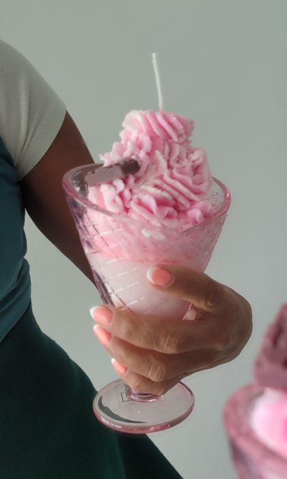 Świeczka sojowa naturalna cukierkowa wafel deser zapachowa duża