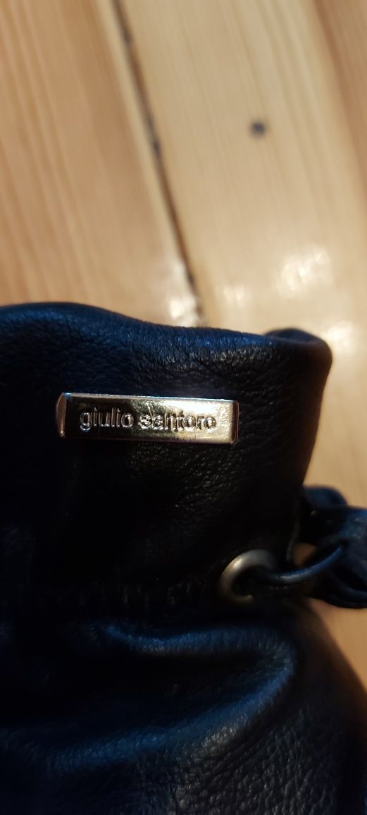 Botki giulio santoro czarne skora naturalna ( Nowe) 39-40