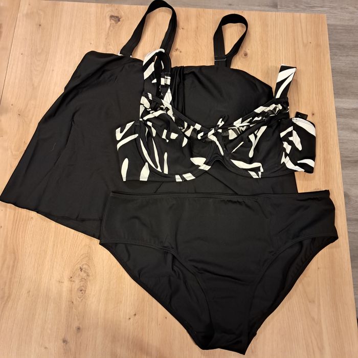 48 95C Nowy strój kąpielowy 3-częściowy bonprix