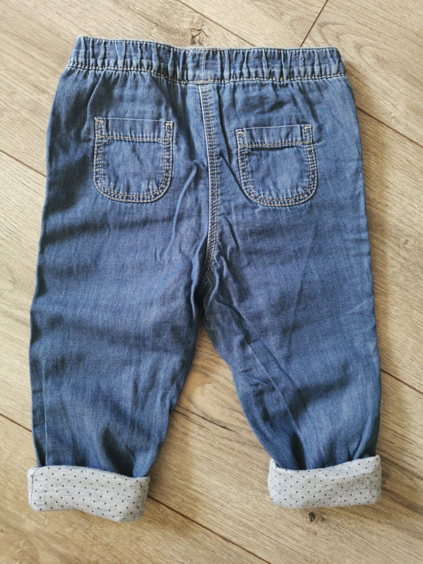 C&A spodnie jeans na podszewce, rozm. 80-92 cm