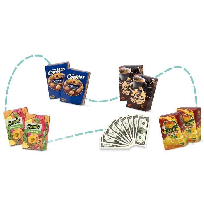 Wózek na zakupy dla dzieci, Ricokids, różowy