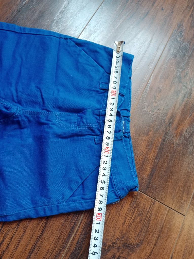 Spodnie spodenki chino chinosy eleganckie minoti 80 86 niebieskie