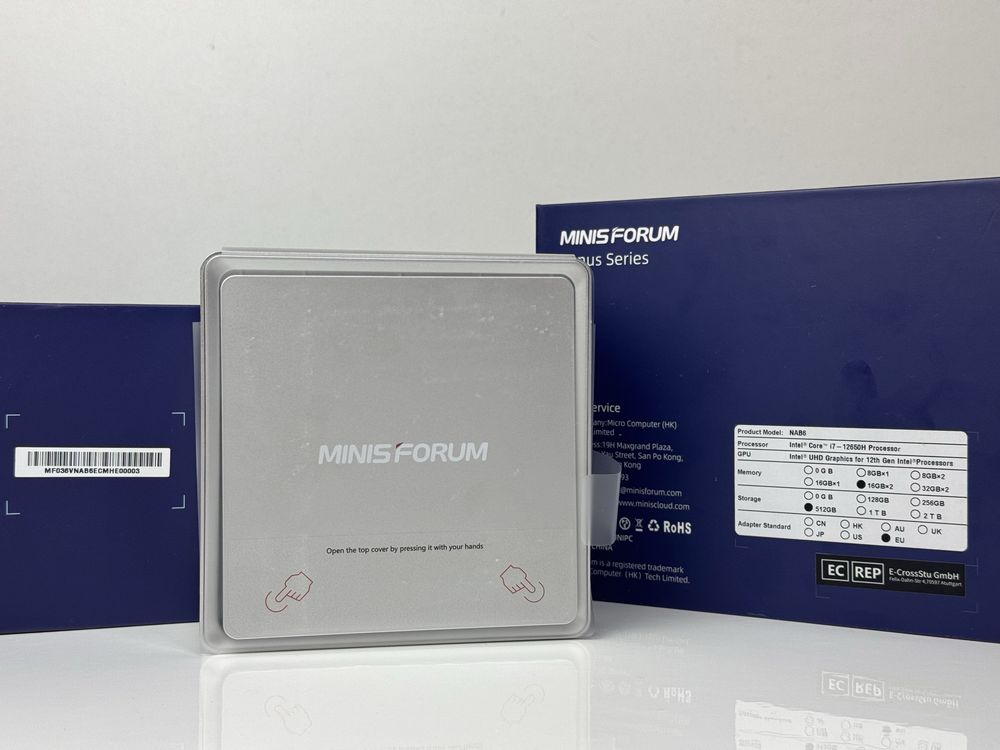 Новий Гарантія MINISFORUM NAB6 Міні-ПК Intel Core i7 12650H 16/512GB