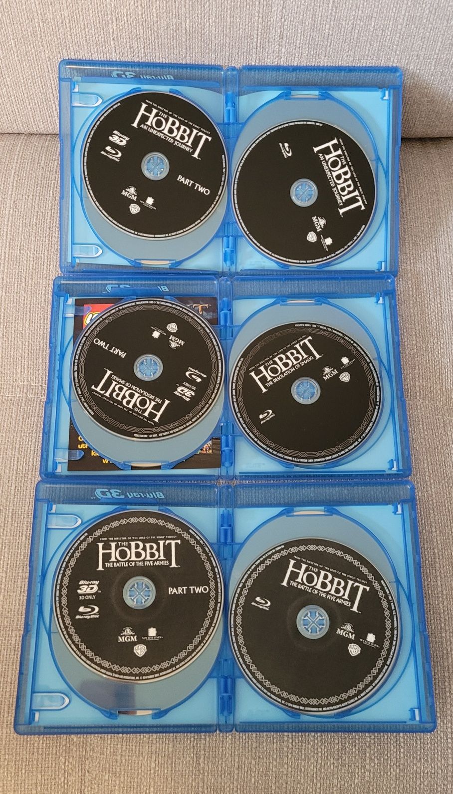 Blu-ray 3D Hobbit Trylogia 3x 4płytowe wydanie