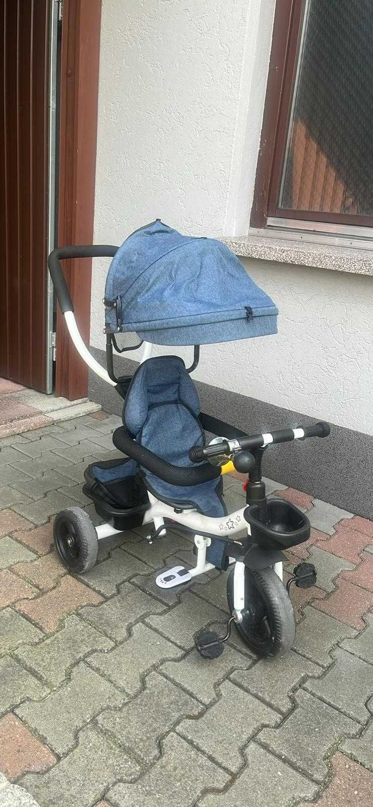 Wózek spacerowy z pompowanymi kołami Espiro Sonic Air 50 + rowerek.