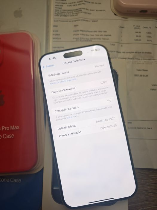 iPhone 16 Pro Max  6.9" 256GB Branco Titanium Seminovo C/Garantia