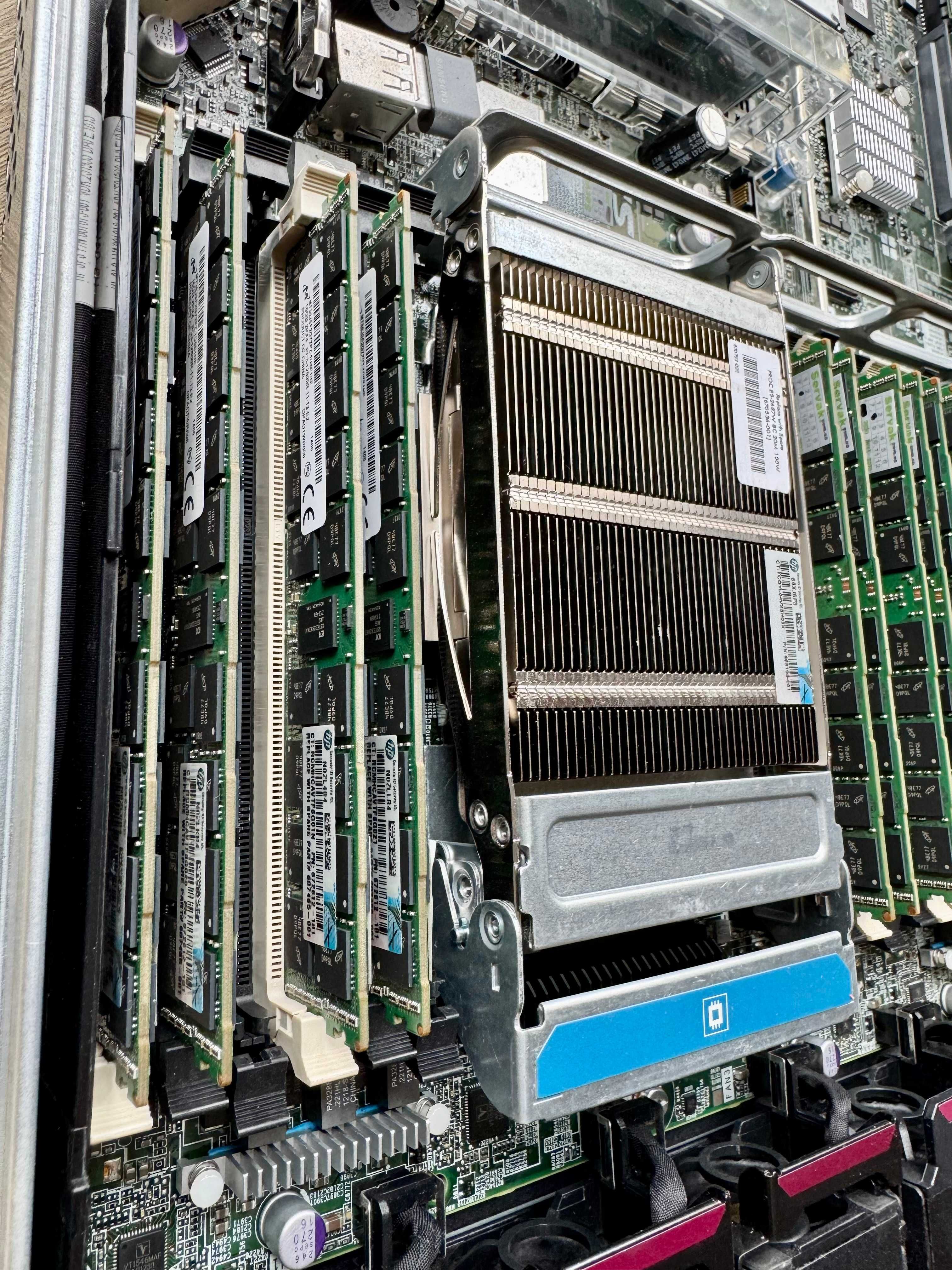 Сервер HP DL360 Gen8, 2xCPU E5-2697v3, DDR 128Gb HP, 8x SAS 600Gb