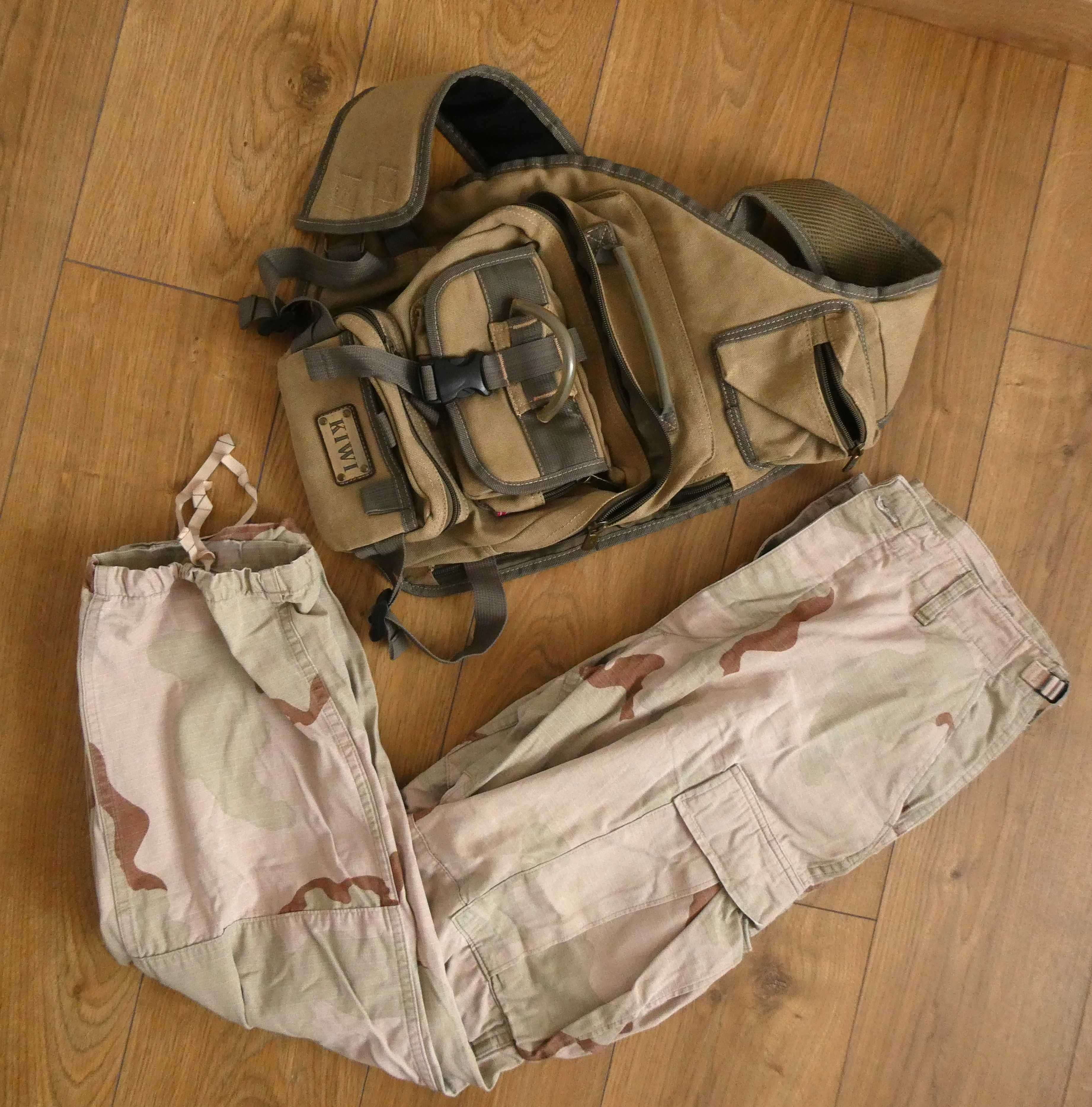 SPODNIE męskie US ARMY DESERT 3 COLOR wojskowe + plecak L