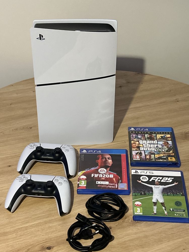 PlayStation 5 z 2 padami + 3 gry – JAK NOWA, z ubezpieczeniem!