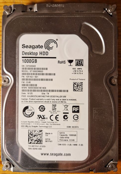 Dysk twardy Seagate 1tb SATA II 3,5"