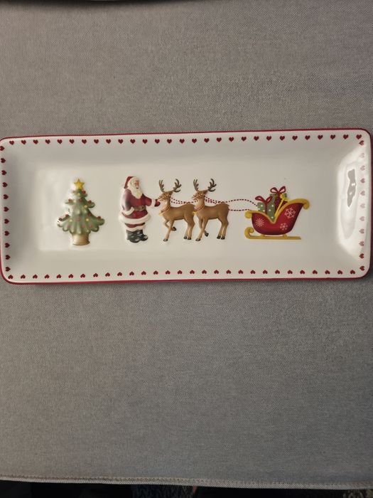 Dekoracyjna świąteczna patera długość 41cm,szerokość 16cm