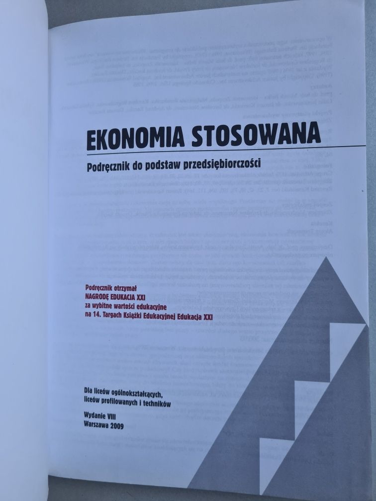 Ekonomia stosowana - podręcznik do podstaw przedsiębiorczości