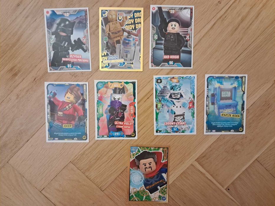 karty LEGO STAR WARS Ninjago Avengers karty limitowane zestaw