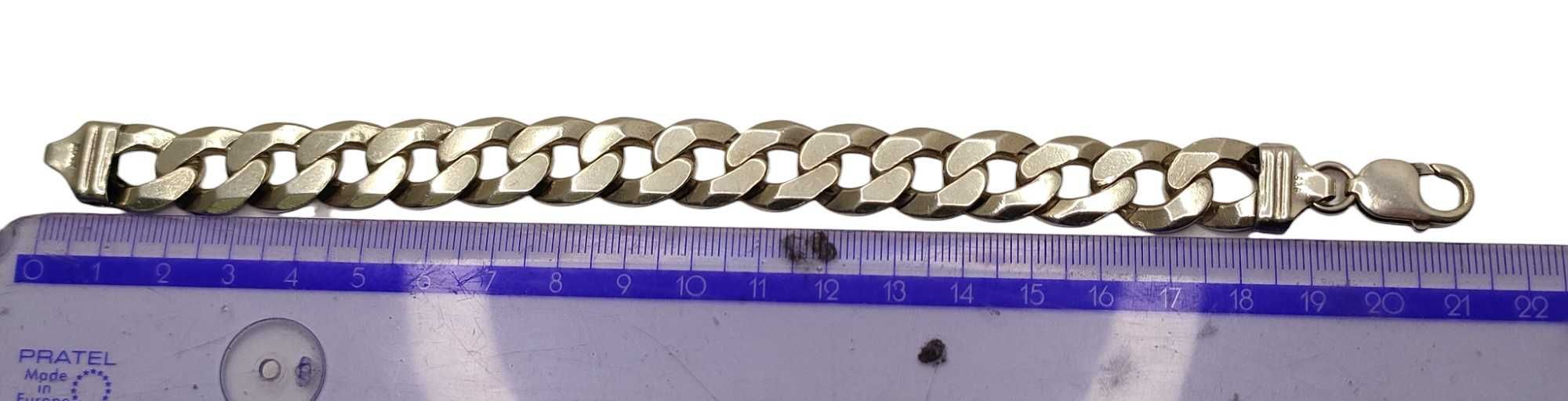 Srebrna Bransoletka 925/44,57g 21,5cm x 1,4cm