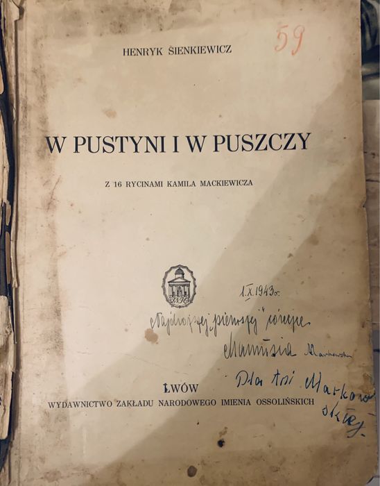 „w pustyni i w puszczy” wydanie 1929 rok