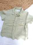 Camisa de Linho Verde Claro de Bebé