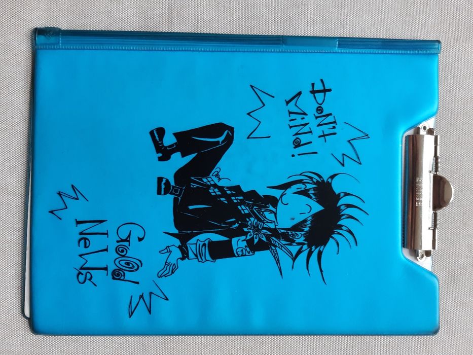 Podkładka do pisania z klipsem niebieska