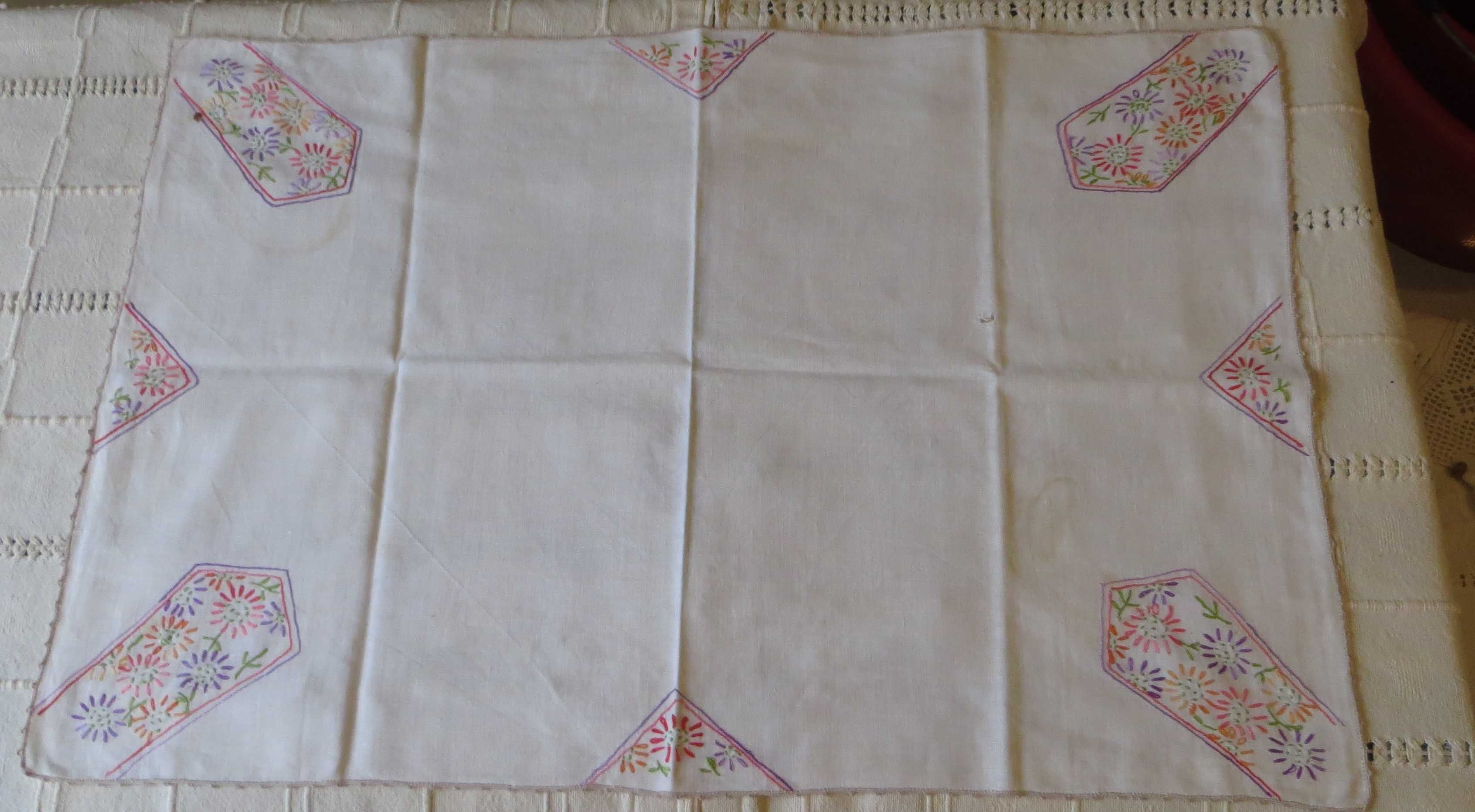 Napperons antigos de linho com 120 anos - Conjunto de 5 Napperons