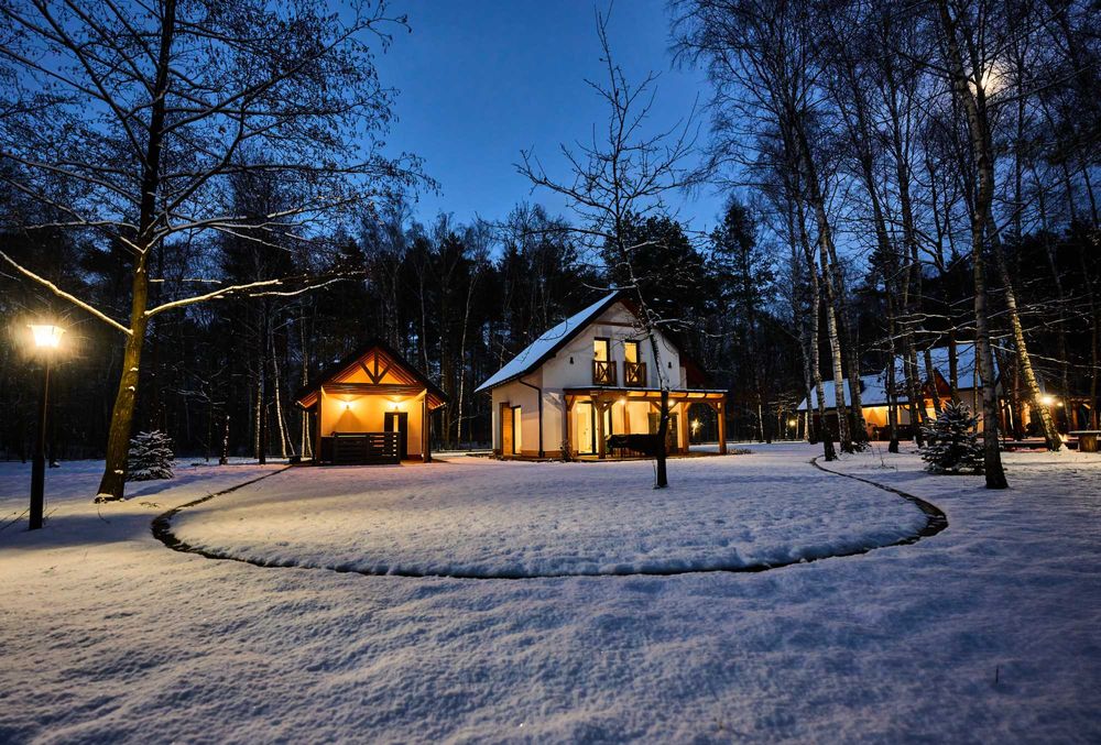 Domek w lesie na wynajem z banią i sauną - Święta