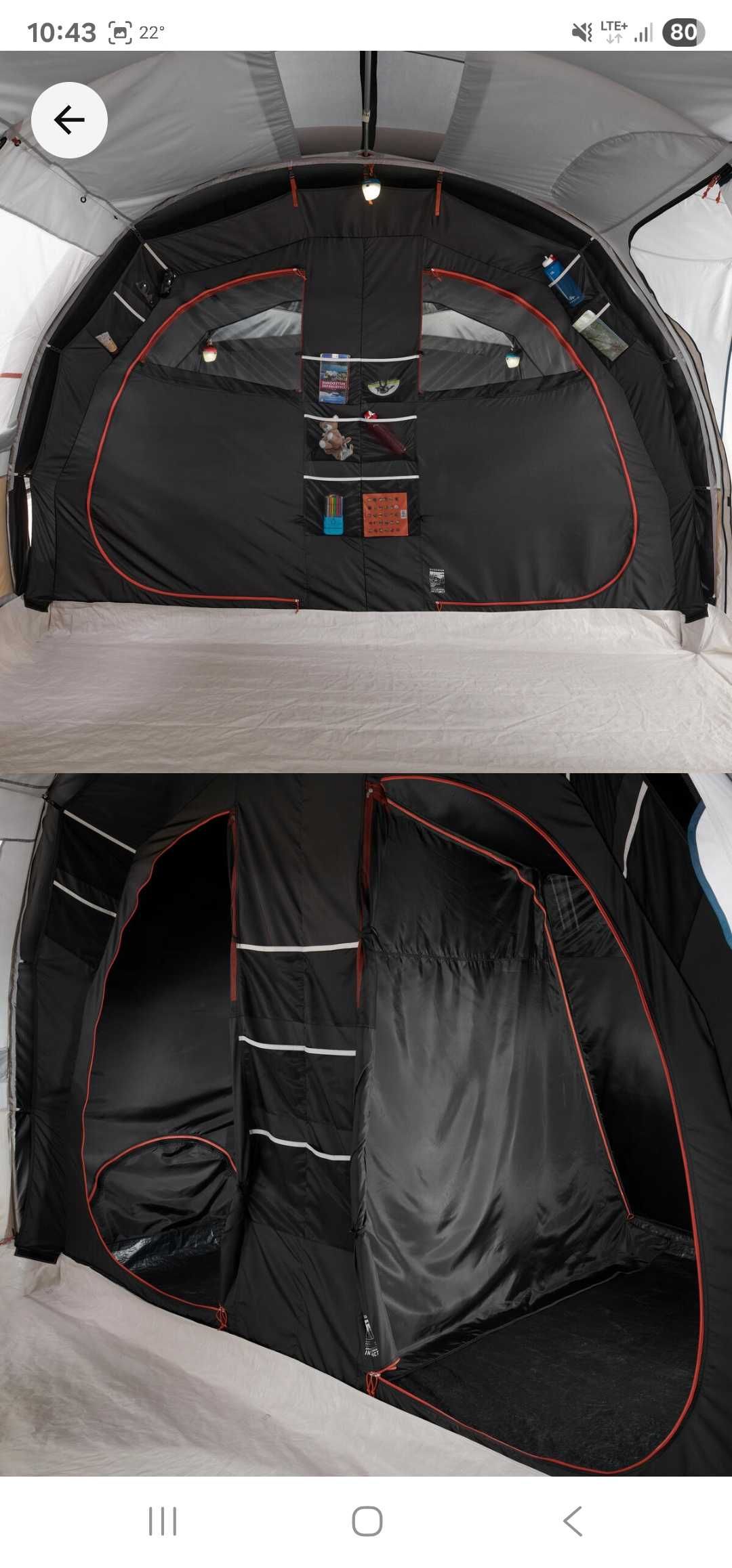 Namiot kempingowy quechua air second 6.3 + dodatki