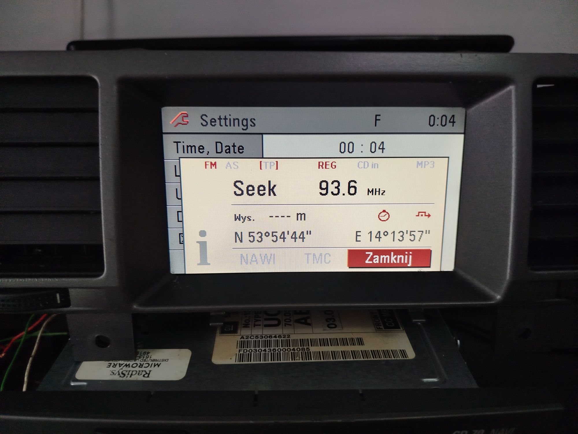 Wyświetlacze radio navi Vectra c signum sprawne  wylogowane
