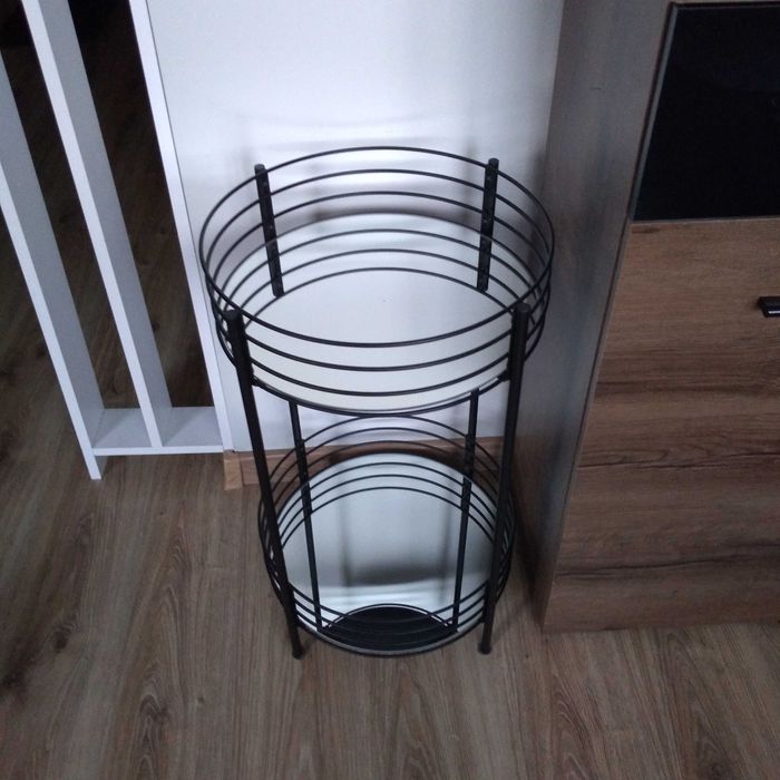 Stolik stòł, pòłki typ glamour, loft