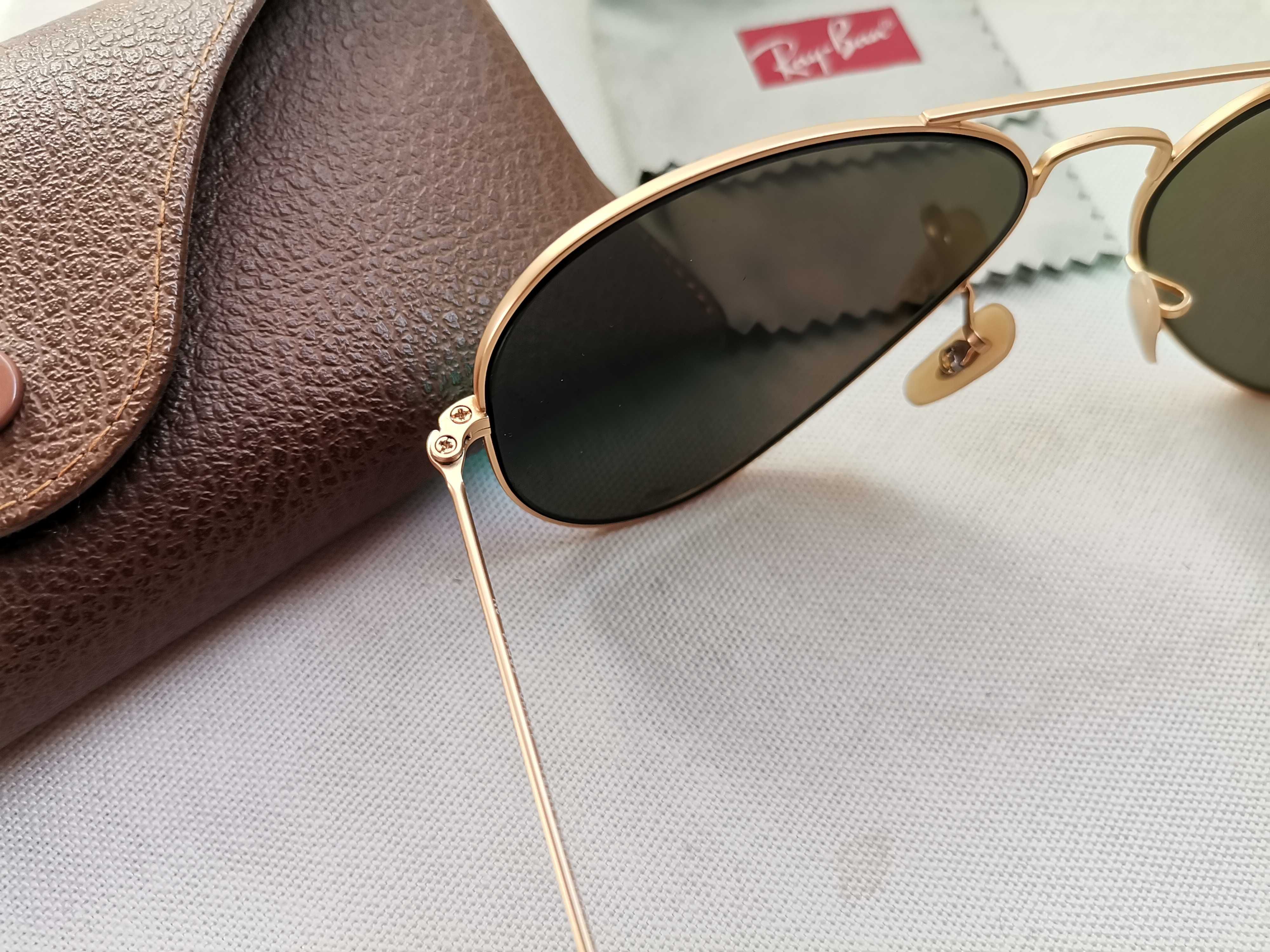 Óculos de sol Ray-Ban aviador espelhados