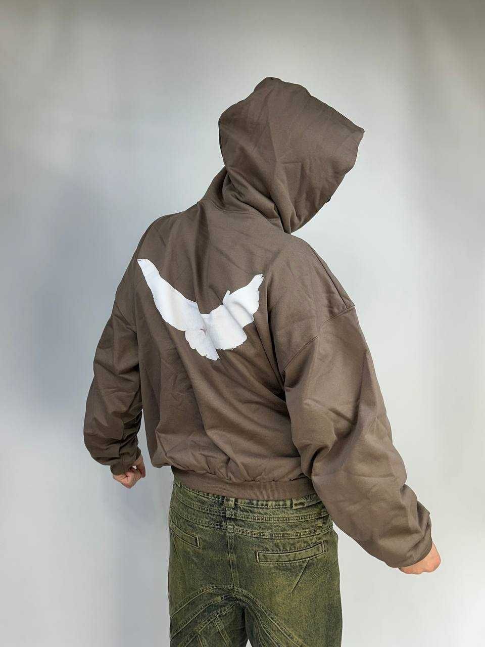 Yeezy GAP Balenciaga худі з голубом коричневе худи кофта S M L.