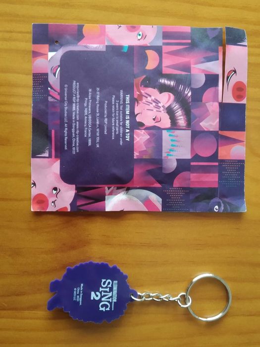 (NOVO, PORTES GRÁTIS) SING 2 - Porta-chaves (Ash) - Merchandise