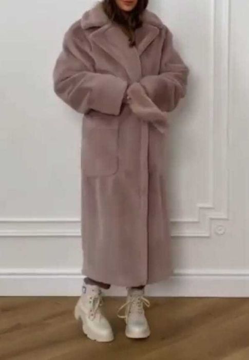 Шуба з еко-хутра, б/в, розмір М/L