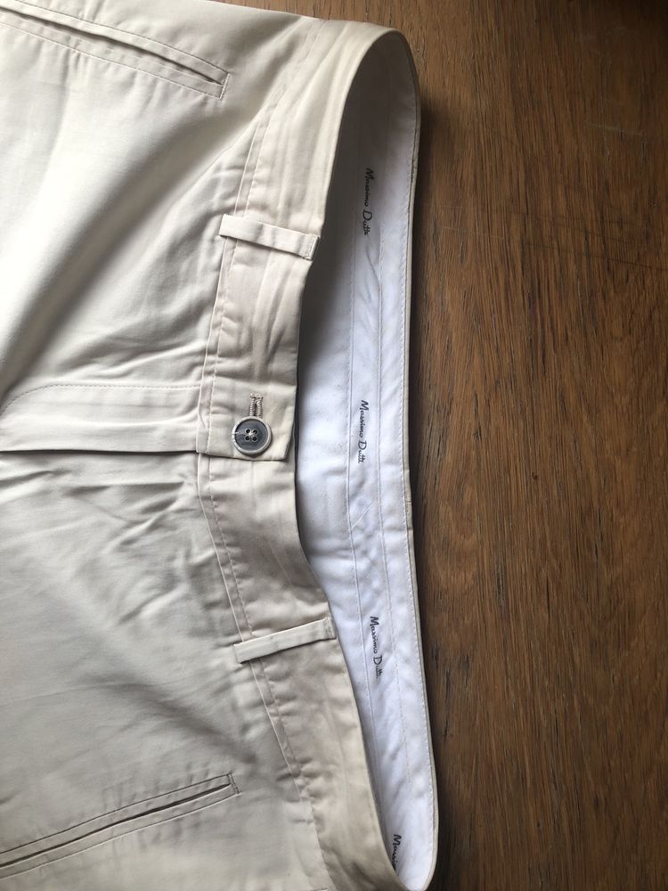 Calças formais Massimo Dutti creme