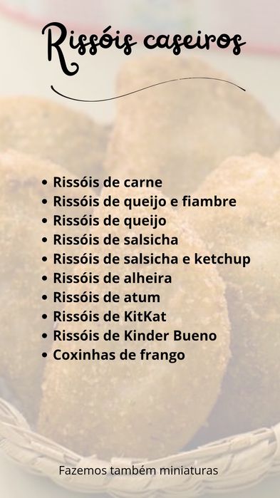 Rissóis caseiros