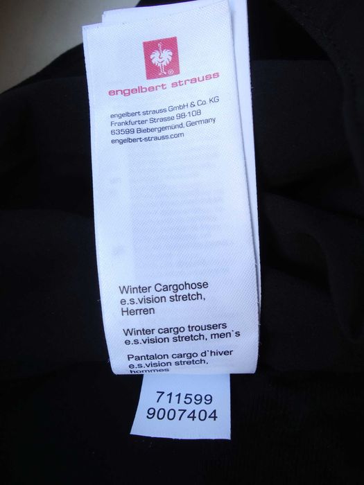 брюки рабочие engelbert strauss winter cargo e.s.vision stretch зимние