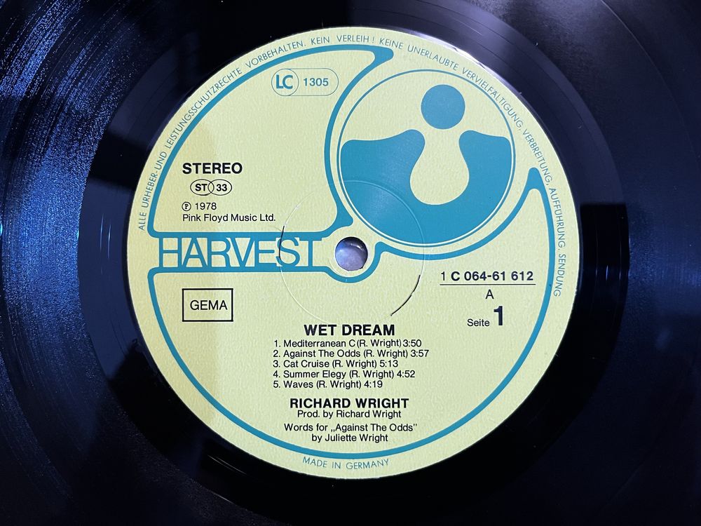 Płyty winylowe Richard Wright Wet Dream. 1 Press.