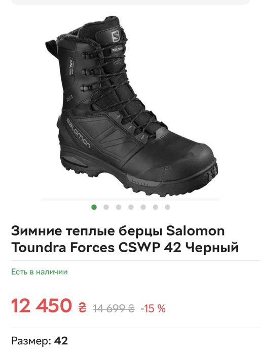 Зимние теплые ботинки Solomon