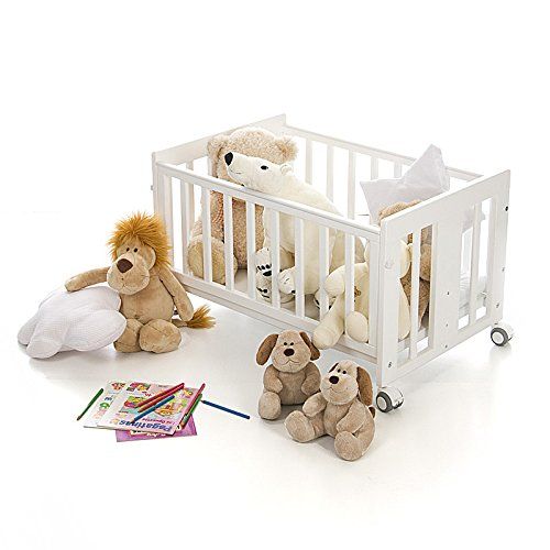 BOLON BOLON, Drewniana kołyska dla niemowląt, 85 x 53 x 80/104 cm