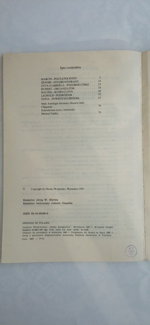 Saga rodu Klaptunów autor Maciej Wojtyszko
