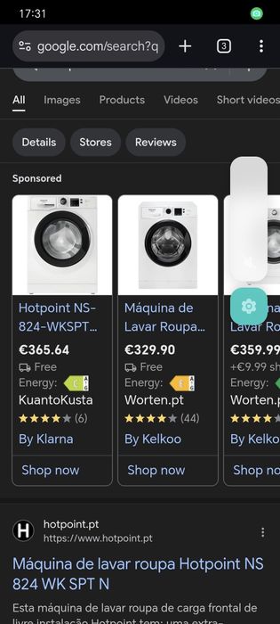 Máquina lavar roupa hotpoint ariston ns824