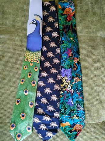 Галстуки: Павлин, Динозавр, Джунгли, галстук на завязке для ребёнка
