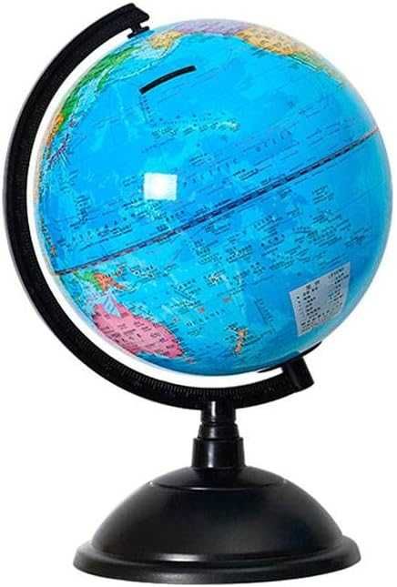 Mapa świata Globusy Skarbonka HD jakość