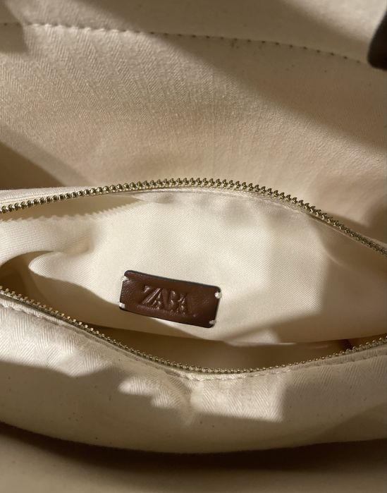 Torebka shopper Zara viral nowa z metką brązowa