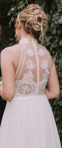 Suknia ślubna ecru wzór oryginalna 38 M