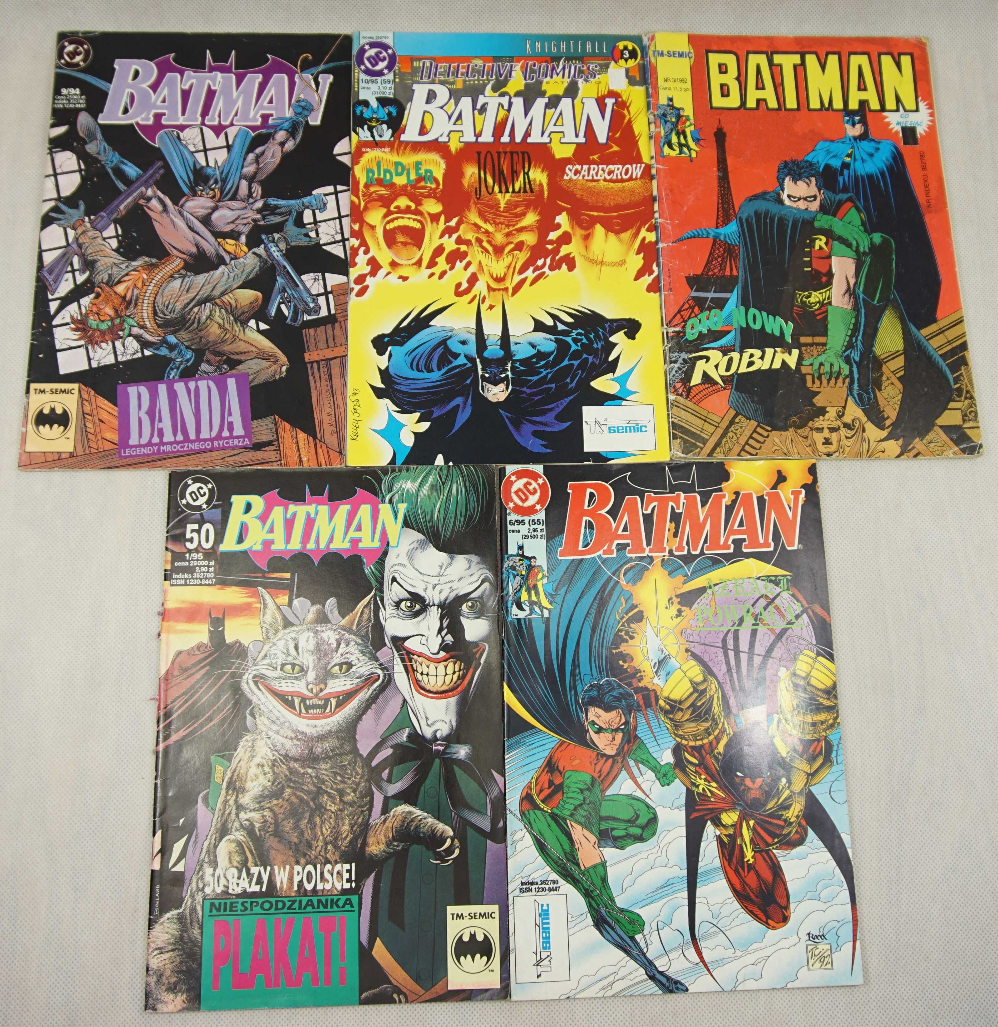 5 komiksów BATMAN (1992, 1994, 3 x 1995)