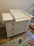 Komoda Hemnes - 3 szuflady, biała + przewijak