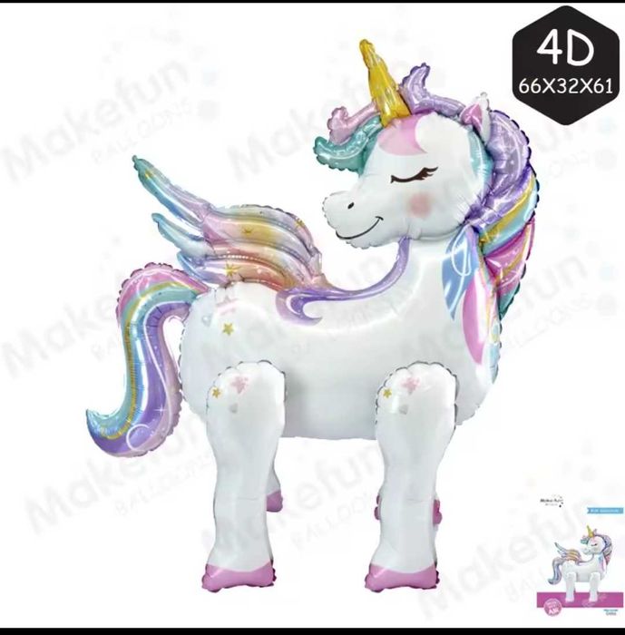 Фольгові кульки цифра 6 , фея , кулька єдиноріг 4D , ромашка