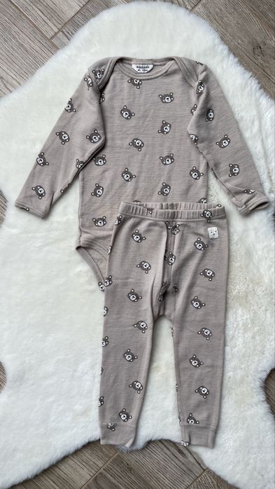 Kappahl body + legginsy 100% merino rozmiar 80