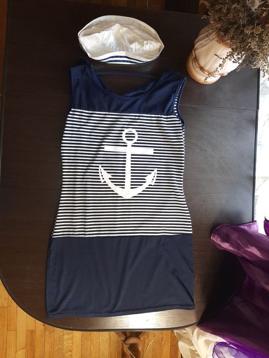 Карнавальный костюм Морячка, Матроска от 10-13 лет.